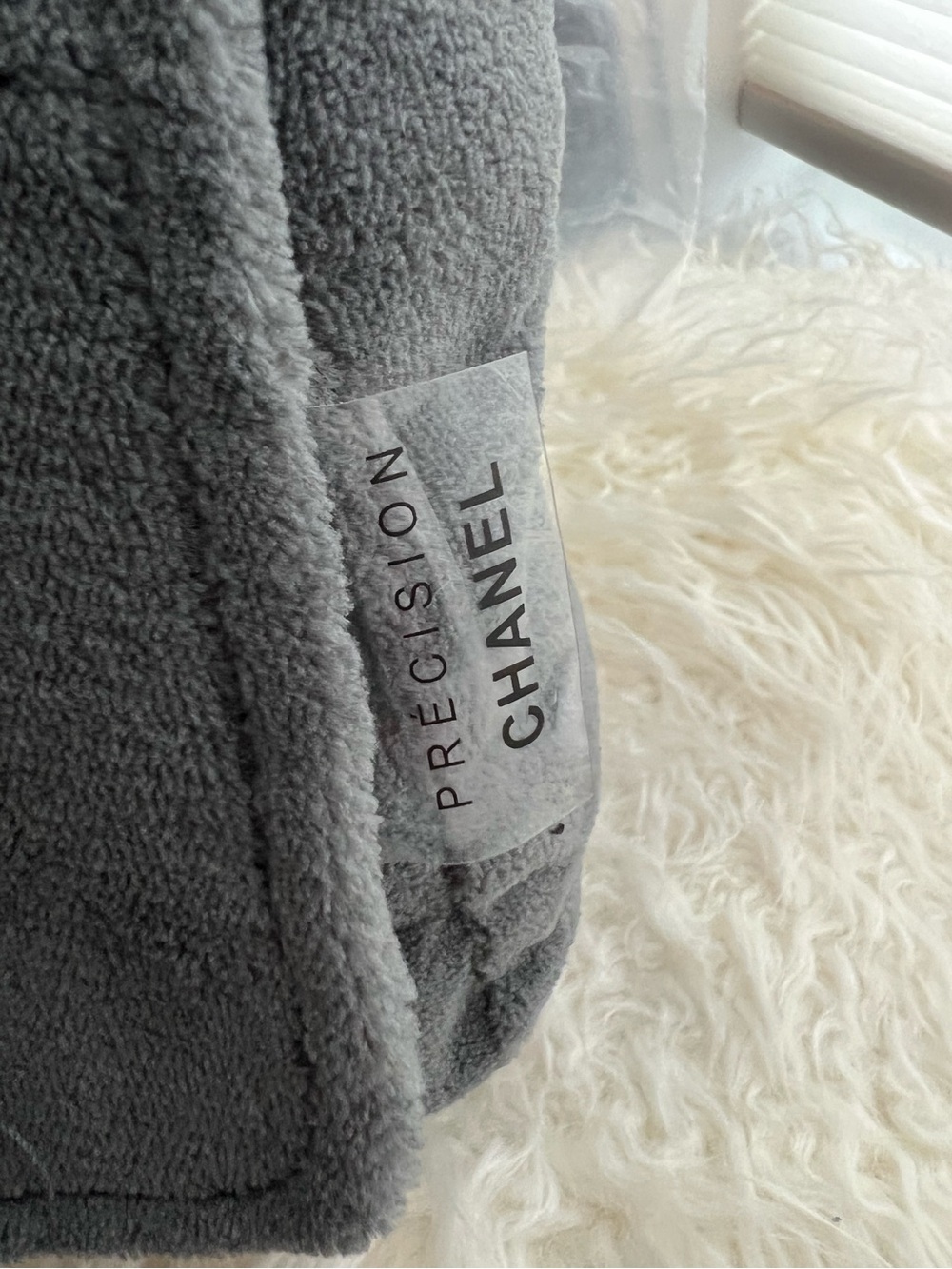 Chanel Gray Logo Plush Shoulder Bag - Picture 3 of 11